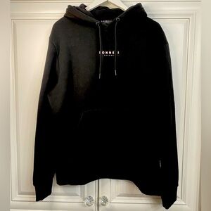 NWOT Sonneti London Men’s Size Medium Black Hoodie with Kanga Pouch Sweatshirt